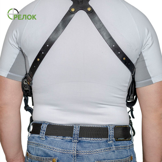 Кобура A-line 1КП2+ шкіряна, підплечна з подсумком під магазин для Форт-17