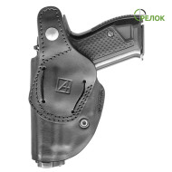 Кобура поясна A-line К3 для Форт-12, шкіряна формована тришарова зі скобою