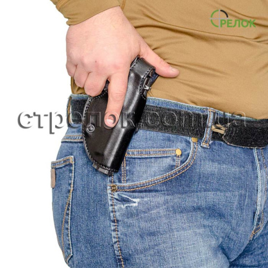 Кобура поясна A-line К8е для Форт-12, шкіряна формована тришарова