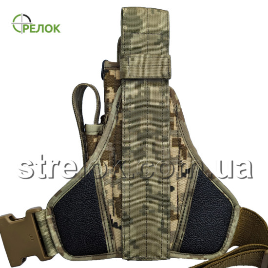 Кобура універсальна, стегнова, з підсумком для магазину A-line СМ16 піксель ММ-14