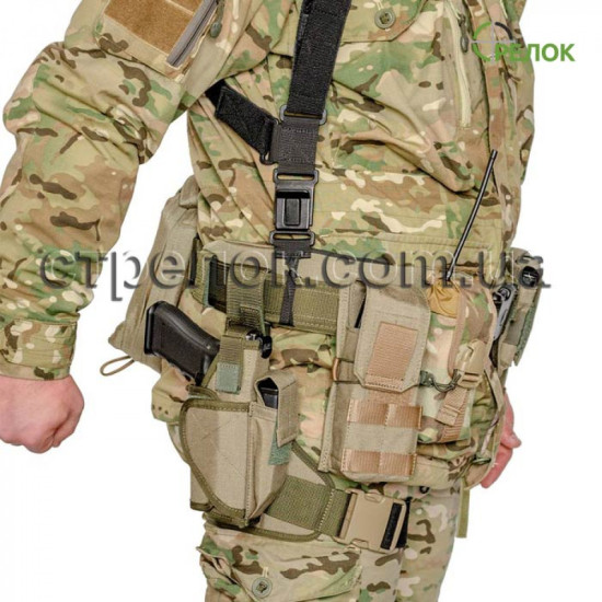 Кобура універсальна, стегнова, з підсумком для магазину A-line СМ16 мультикам