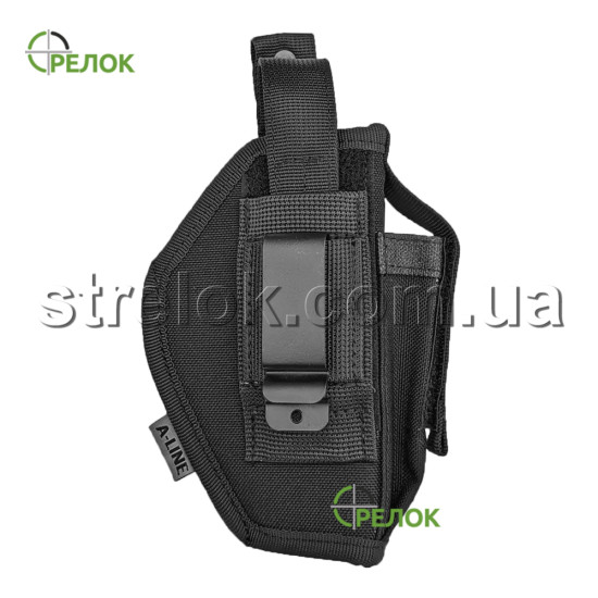 Кобура поясна A-line Т5 для Glock з підсумком під магазин чорна