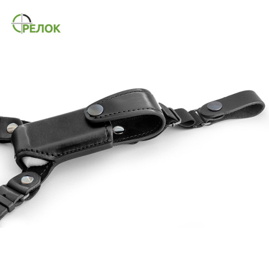 Кобура A-line 1КП2+ шкіряна, підплечна з подсумком під магазин для Glock