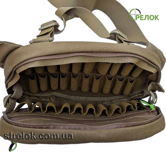 Сумка-патронташ A-line М16 (12/16 калібр, 30 патронів) койот