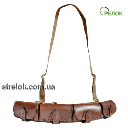 Патронташ поясний A-line М96 однорядний закритий (12/16 калібр, 24 патрона), коричневий