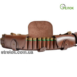 Патронташ поясний A-line М96 однорядний закритий (12/16 калібр, 24 патрона), коричневий