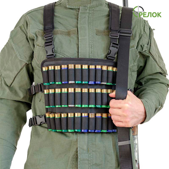 Нагрудник A-line М71 синтетичний (12/16 калібр, 36 патронів) чорний