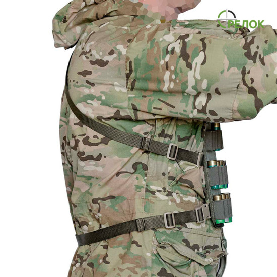 Нагрудник A-line М71 синтетичний (12/16 калібр, 36 патронів) хакі