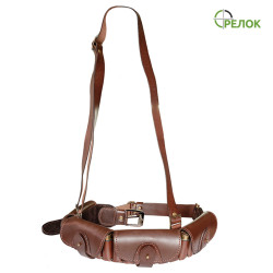 Патронташ поясний A-line М38 однорядний закритий (12/16 калібр, 24 патрона), коричневий Патронташ поясний A-line М38 однорядний закритий (12/16 калібр, 24 патрона), коричневий