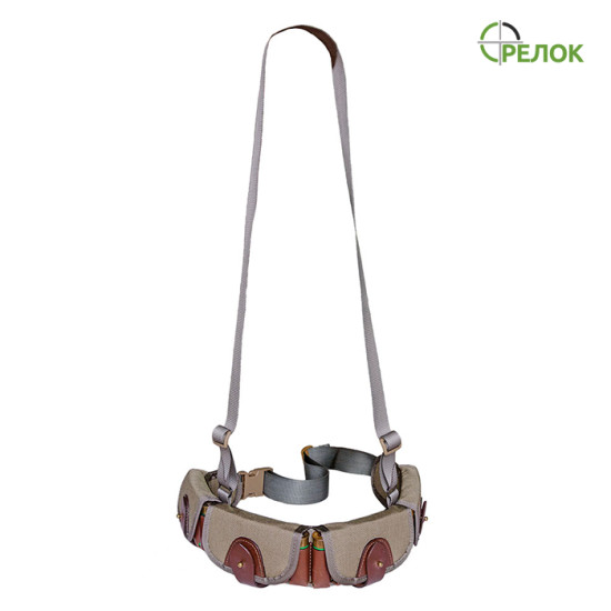 Патронташ поясний A-line М95 однорядний закритий (12/16 калібр, 24 патрона), хакі