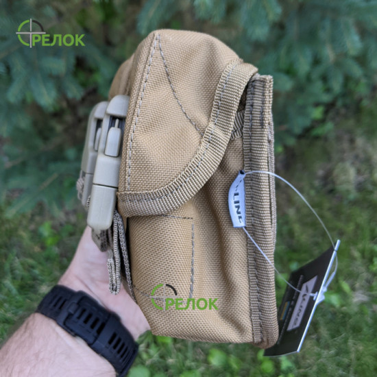 MOLLE-сумісний підсумок A-line СМ2 для двох гранат, койот MOLLE-сумісний підсумок A-line СМ2 для двох гранат, койот