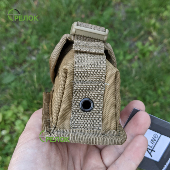 MOLLE-сумісний підсумок A-line СМ21 для гранати, койот MOLLE-сумісний підсумок A-line СМ21 для гранати, койот