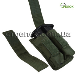 Підсумок A-line СМ14 для двох пістолетних магазинів, олива Підсумок A-line СМ14 для двох пістолетних магазинів, олива