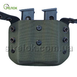 Підсумок відкритий A-line ПП51С для 2 магазинів ПМ, пластиковий олива Підсумок відкритий A-line ПП51С для 2 магазинів ПМ, пластиковий олива