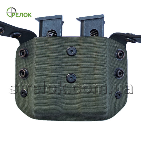 Підсумок відкритий A-line ПП51С для 2 магазинів ПМ, пластиковий олива