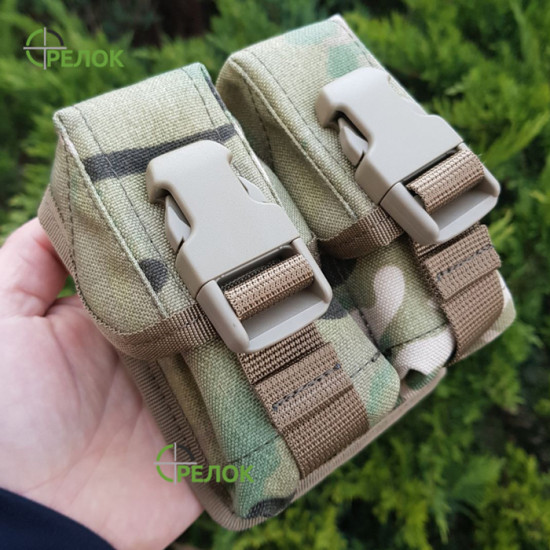 MOLLE-сумісний підсумок A-line СМ2 для двох гранат, мультикам MOLLE-сумісний підсумок A-line СМ2 для двох гранат, мультикам