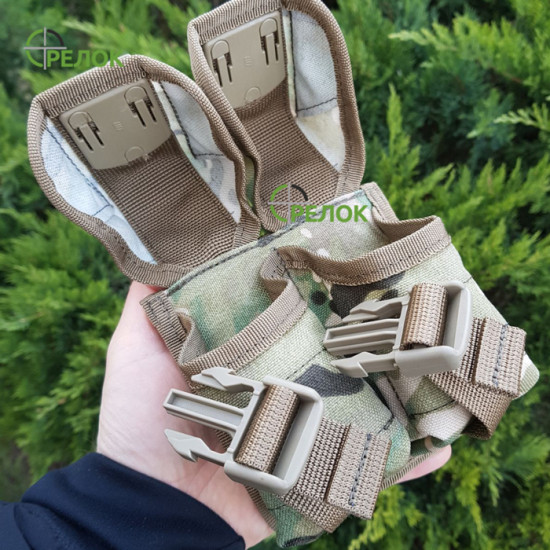MOLLE-сумісний підсумок A-line СМ2 для двох гранат, мультикам MOLLE-сумісний підсумок A-line СМ2 для двох гранат, мультикам