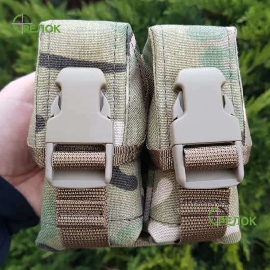 MOLLE-сумісний підсумок A-line СМ2 для двох гранат, мультикам MOLLE-сумісний підсумок A-line СМ2 для двох гранат, мультикам