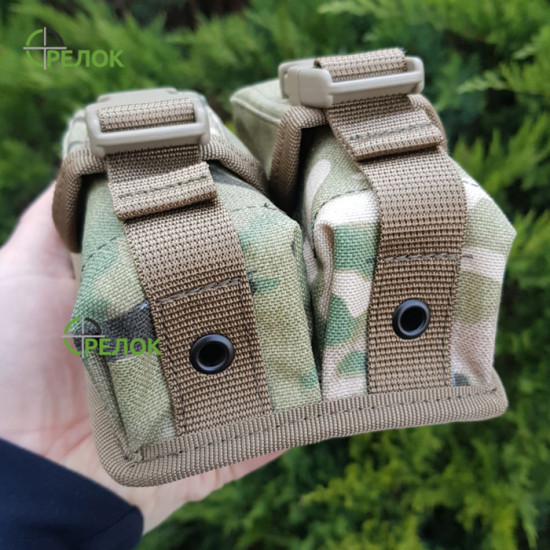 MOLLE-сумісний підсумок A-line СМ2 для двох гранат, мультикам MOLLE-сумісний підсумок A-line СМ2 для двох гранат, мультикам