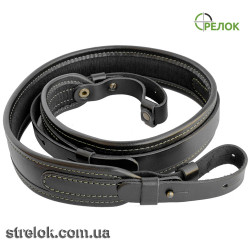 Ремінь для зброї шкіряний A-line М411 чорний