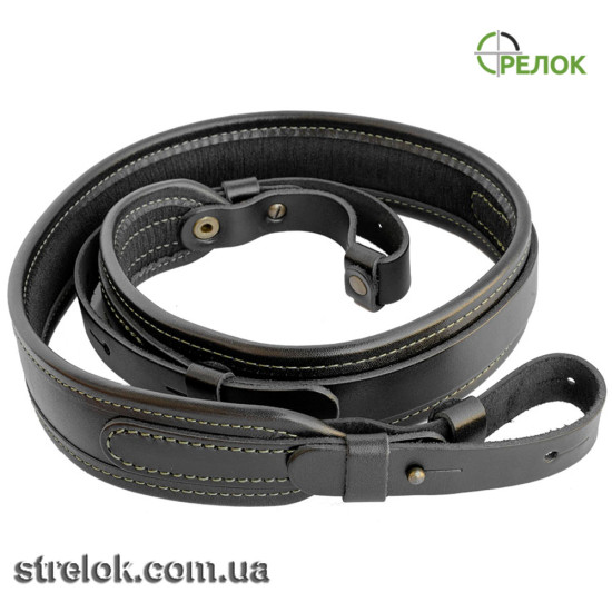 Ремінь для зброї шкіряний A-line М411 чорний Ремінь для зброї шкіряний A-line М411 чорний