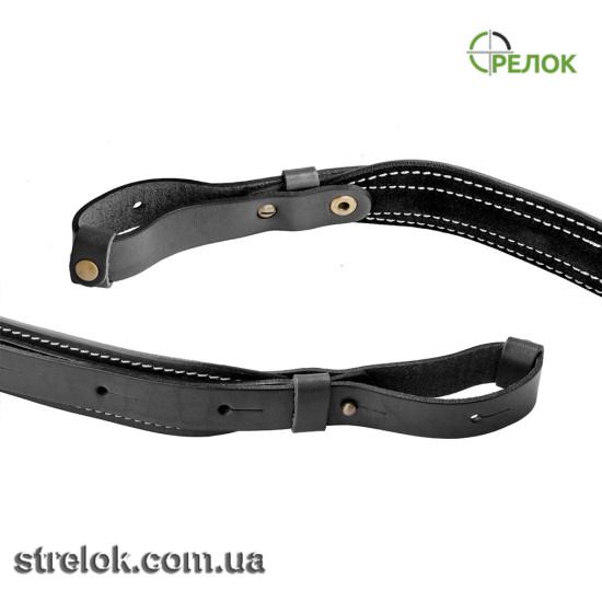 Ремінь для зброї шкіряний A-line М43 чорний