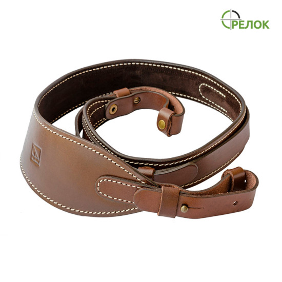 Ремень оружейный кожаный A-line М46 коричневый