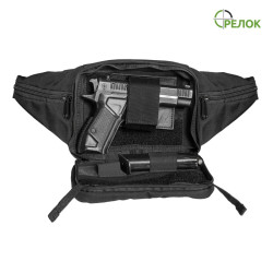 Сумка синтетична поясна з кобурою A-line A 03, чорна