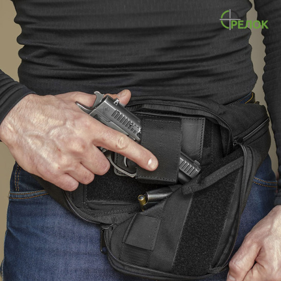 Сумка синтетична поясна з кобурою A-line A 03, чорна Сумка синтетична поясна з кобурою A-line A 03, чорна