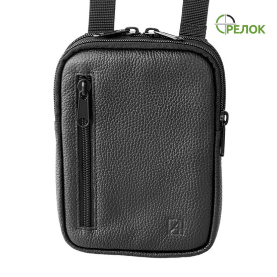 Сумка кожаная плечевая с кобурой A-line А24, черная Сумка кожаная плечевая с кобурой A-line А24, черная