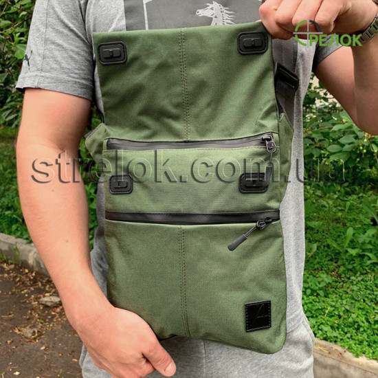 Сумка синтетична плечова із кобурою A-line А41, олива Сумка синтетична плечова із кобурою A-line А41, олива