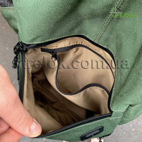 Сумка синтетична плечова із кобурою A-line А41, олива Сумка синтетична плечова із кобурою A-line А41, олива