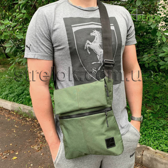 Сумка синтетична плечова із кобурою A-line А41, олива Сумка синтетична плечова із кобурою A-line А41, олива