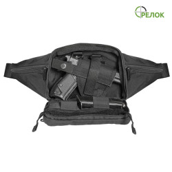 Сумка синтетична поясна з кобурою A-line A3, чорна