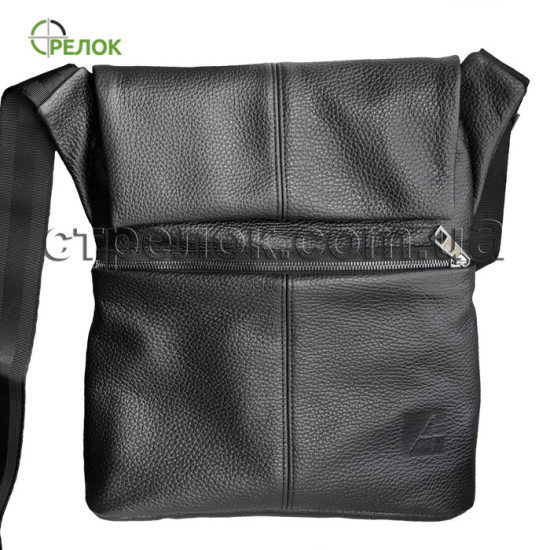 Сумка шкіряна плечова з кобурою A-line А40, чорна