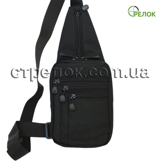 Сумка синтетична плечова з кобурою A-line А33, чорна (для шульги)