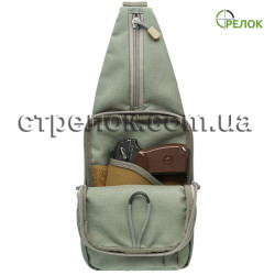 Сумка синтетична плечова з кобурою A-line А33, сіра