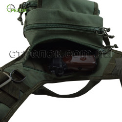 Сумка синтетическая плечевая с кобурой A-line А37, олива