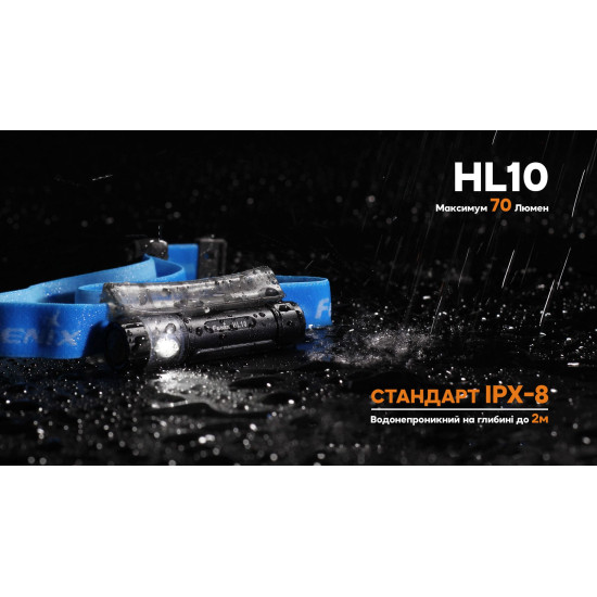 Налобний/ручний ліхтар Fenix HL10, чорний
