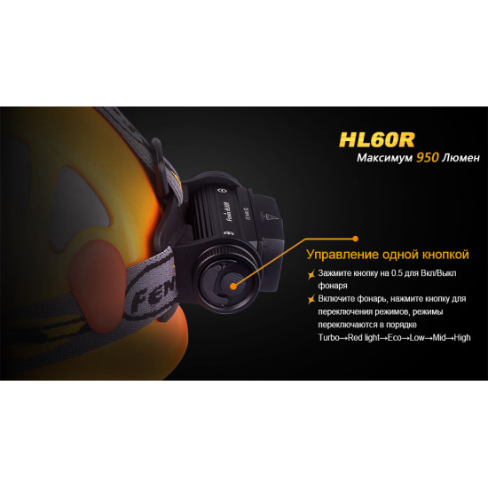 Налобний ліхтар Fenix HL60R