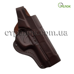 Кобура поясная для Beretta 92, кожаная формованная КОРИЧНЕВАЯ
