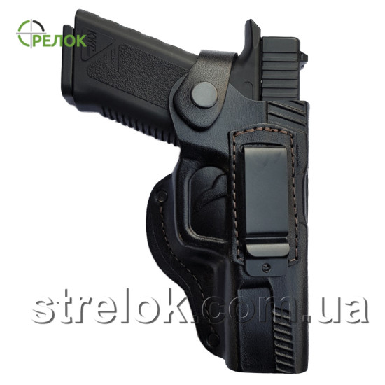 Кобура поясна для Glock-17, шкіряна формована зі скобою