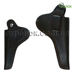 Кобура поясная для Наган, кожаная со скобой