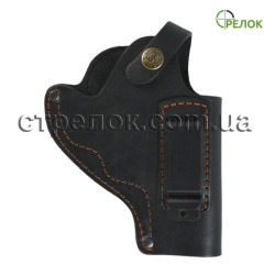Кобура поясная для револьвера 3", кожаная со скобой
