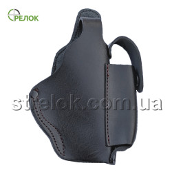 Кобура поясна Стрілок для Форт-17 з підсумком під магазин, шкіряна