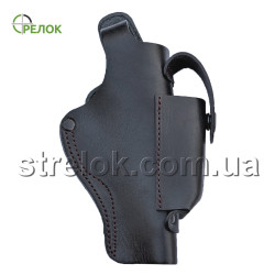 Кобура поясна Стрілок для ТТ з підсумком під магазин, шкіряна