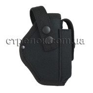 Кобура поясна Стрілок для ПМ з підсумком під магазин, чорна