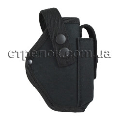 Кобура поясна Стрілок для ПМ з підсумком під магазин, чорна
