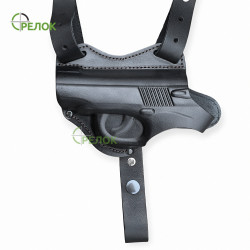 Кобура оперативна для ПМ із чохлом під магазин шкіряна формована (для шульги) Кобура оперативна для ПМ із чохлом під магазин шкіряна формована (для шульги)