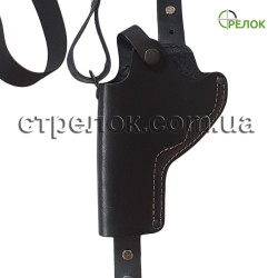 Кобура підплічна/поясна для револьвера 4-4,5", шкіряна (для шульги) Кобура підплічна/поясна для револьвера 4-4,5", шкіряна (для шульги)
